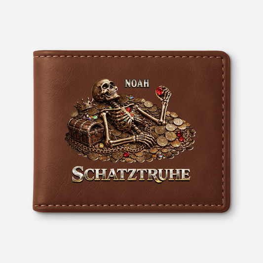 8132JGE1 3d druck effekt schatztruhe personalisierte geschenke herren  portemonnaie 8132j6xmb