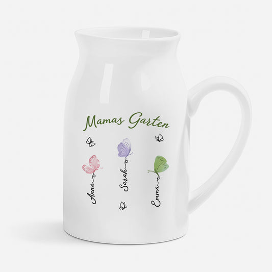 8144OGE1 omas garten personalisiertes geschenk garten  keramik vase oma  mama schmetterling lineart 8144o3pwa