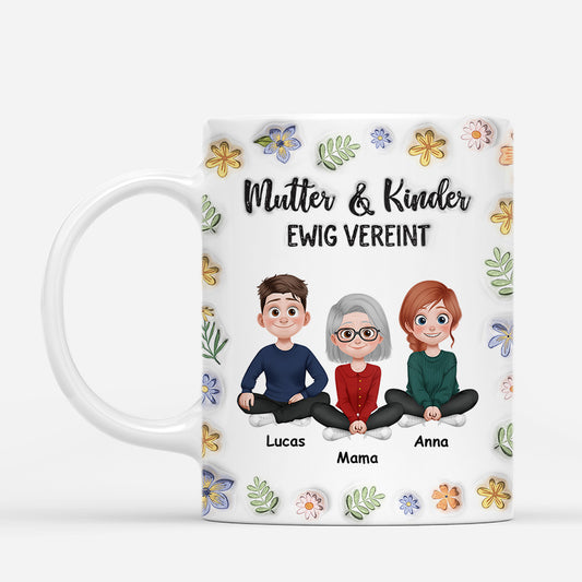 8150MGE2 3d druck effekt mama  tochter ewig vereint mama tasse personalisieren 8150m3lwa