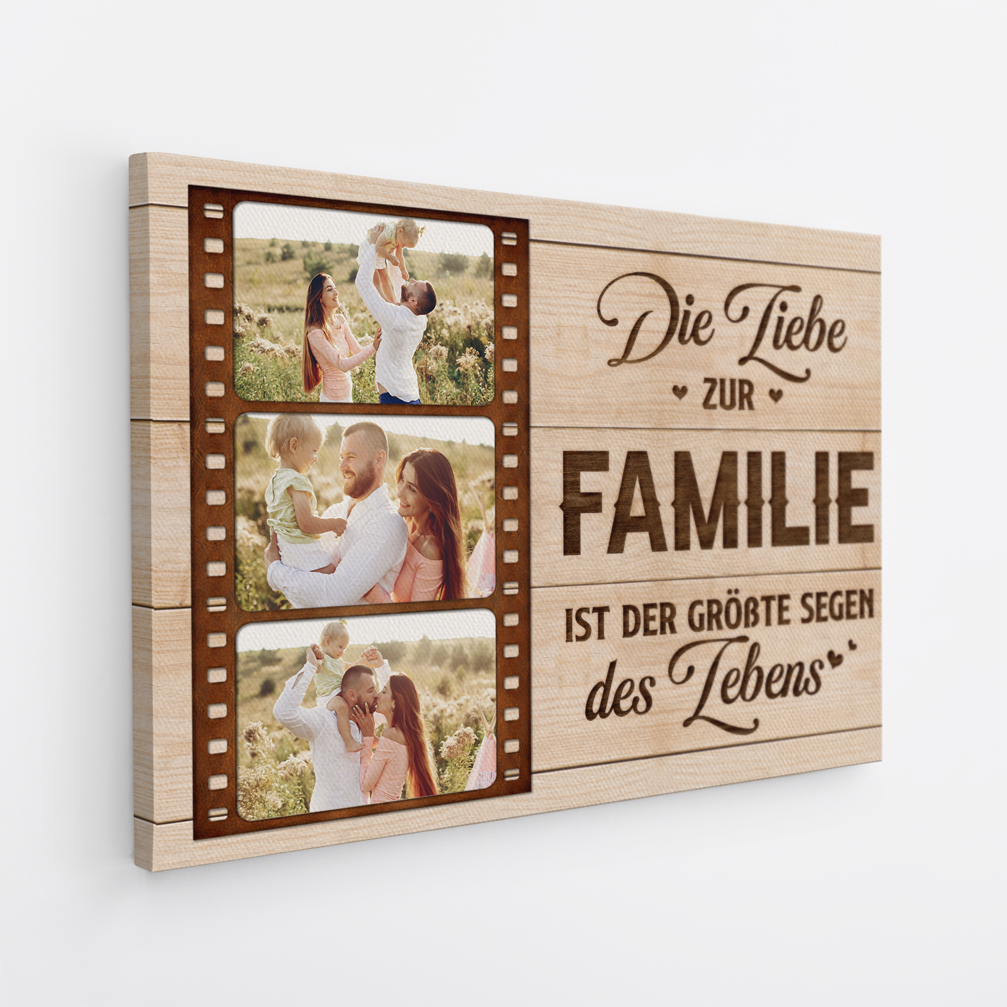 8162CGE2 die liebe zur familie ist der grosste segen des lebens personalisierte geschenke foto  leinwand mamapapa 8162csfwi