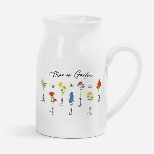 8171OGE1 mamas garten personalisiertes geschenk garten  vase mama  oma keramik schmetterling lineart 8171o8v5a