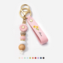 8174MGE1 name _ glitzer blumen personalisierte geschenke fur frauen  uv druck daisy schlusselanhanger perlen 8174mj