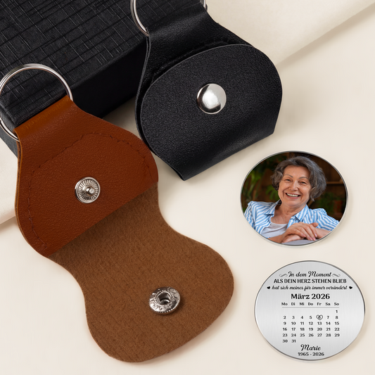 8260AGE2 in dem moment als dein herz stehen blieb personalisiert_e trauergeschenke  pocket hug schlusselanhanger foto mama papa 8260ajchhb