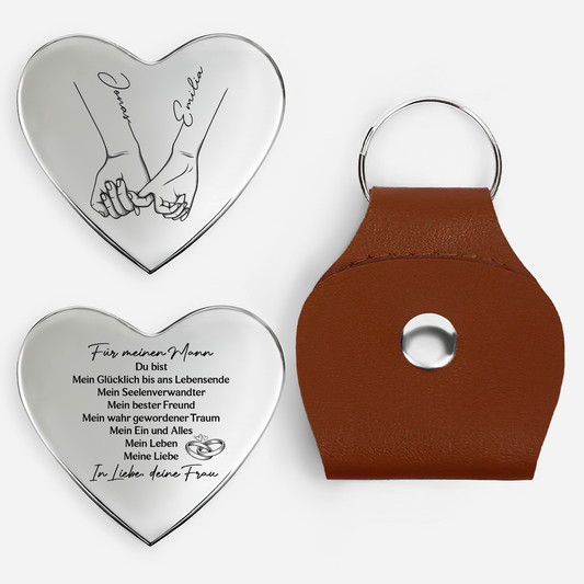 8265AGE1 vom ersten kuss bis in den tod personalisierte paar geschenke  herz pocket hug schlusselanhanger 8265ajsfng