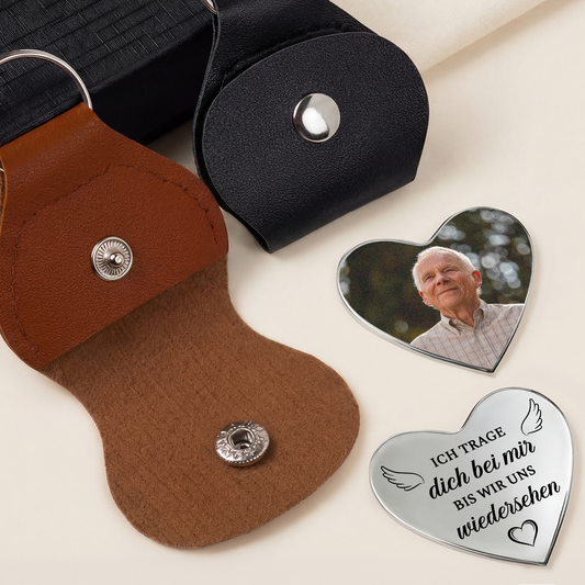 8272AGE2 wenn der himmel nicht so weit weg ware personalisierte trauergeschenke  herz pocket hug schlusselanhanger foto 8272ajtlza