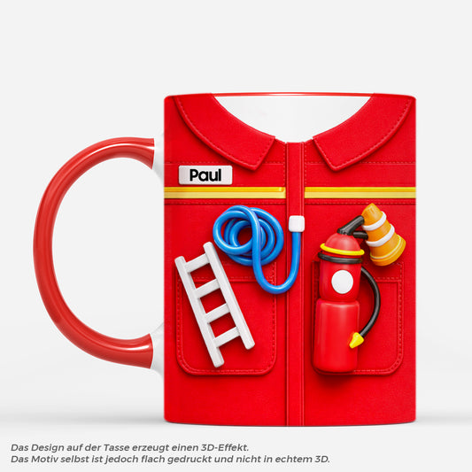 8294MGE1 3d druck effekt feuerwehr kostum personalisierte geschenke fur manner  tasse 8294mcpcb