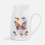 8309OGE1 3d druck effekt schmetterling und blumen personalisiertes geschenk  vase oma mama aus keramik 8309otkaa
