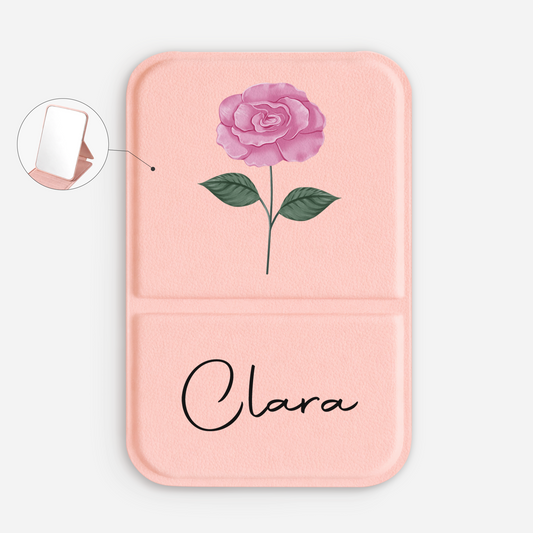 8310AGE1 name _ blume personalisiertes geschenk garten  taschenspiegel frauen 8310ajsf5a