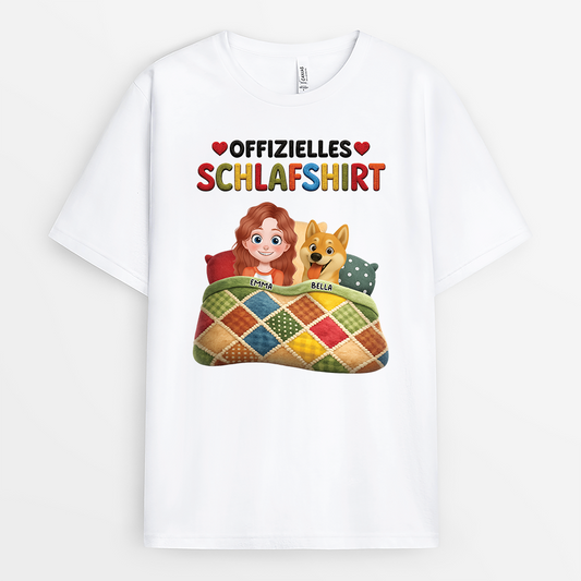 8350AGE1 3d druck effekt offizielles schlafshirt hund personalisierte hunde geschenke  t shirt cartoon 8350achmc