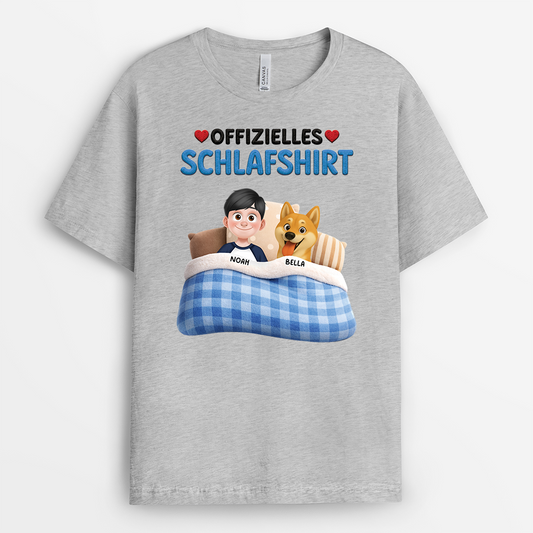 8350AGE2 3d druck effekt offizielles schlafshirt hund personalisierte hunde geschenke  t shirt cartoon 8350achmc