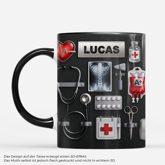 8364MGE1 3d druck effekt medizinprodukt personalisiertes geschenk  tasse arzt 8364m6fwa
