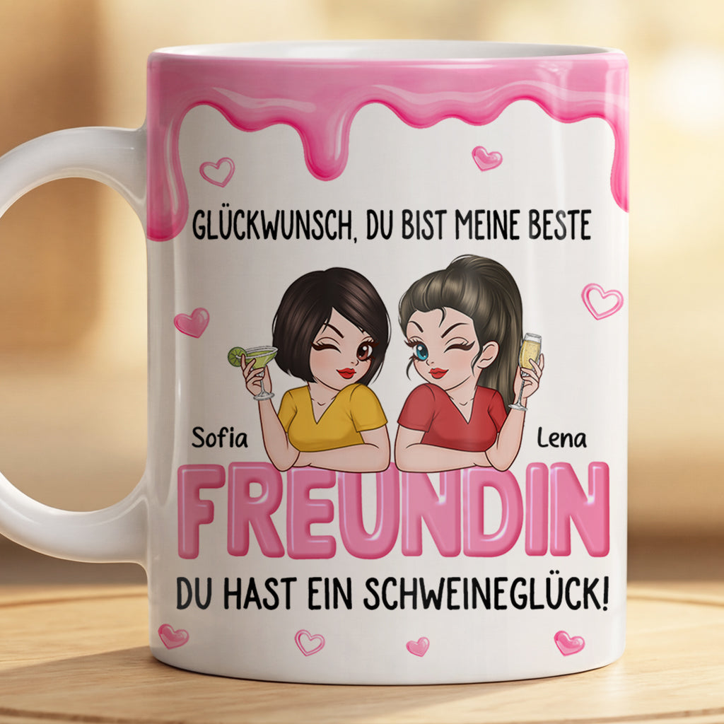 8402MGE2 3d druck effekt gluckwunsch du bist meine schwester personalisierte geschenke beste freundin  tassen 8402m8dne
