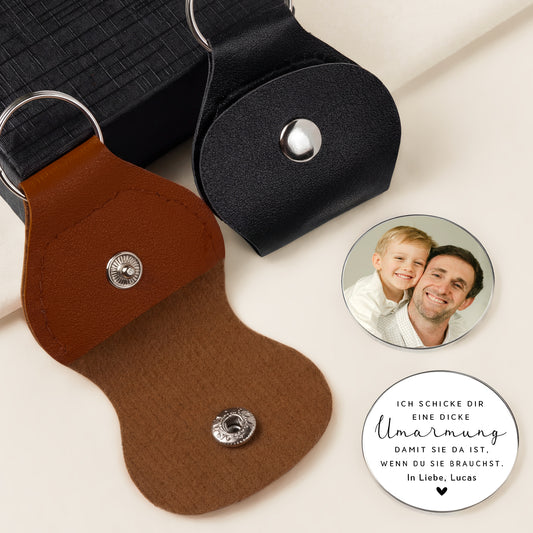 8406AGE2 ich schicke dir eine dicke umarmung personalisierte geschenke foto  pocket hug schlusselanhanger papa mama 8406aj8pta