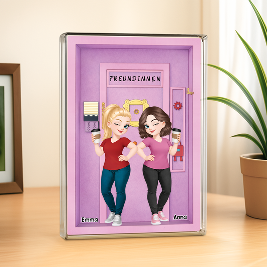8418RGE2 3d druck effekt besties personalisierte geschenke fur beste freunde  rechteck acryl aufsteller 8418rcecf