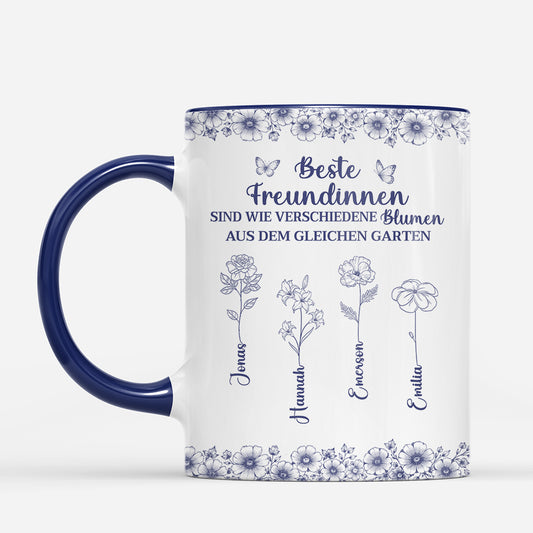 8443MGE1 schwestern sind verschiedene blumen aus dem gleichen garten personalisiertes geschenk beste freundin  tassen toile de jouy 8443msvne_2
