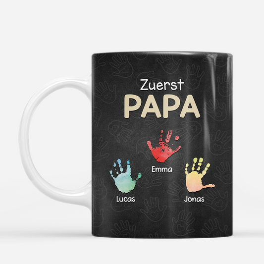 8456MGE2 zuerst papa jetzt opa bunte handabdrucke personalisiertes geschenk  tasse 8456mtktb_cc088c08 2613 474a b9c8 3fdf3f55f158