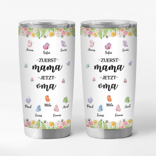 8457TGE1 3d druck effekt erst mama jetzt oma personalisiertes geschenk  590ml thermobecher schmetterlinge 8457t8pca