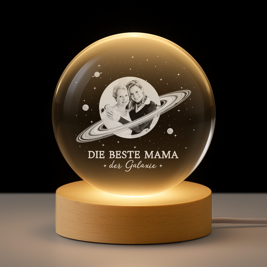 8459LGE1 beste mama im universum personalisierte geschenke foto  kristallkugel mama oma 8459lnhwa