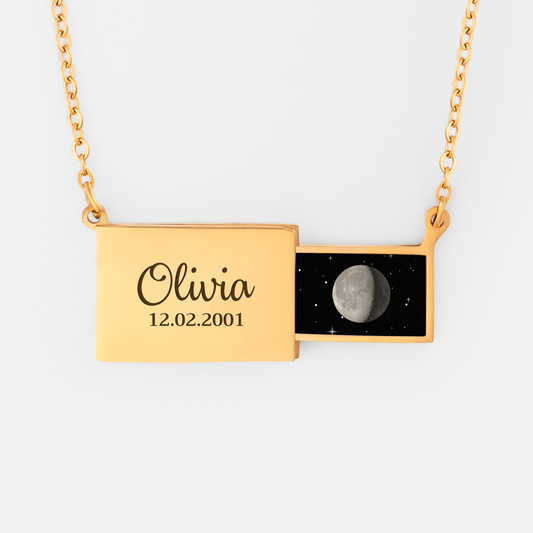 8471JGE1 mondphase briefumschlag kette personalisierte geschenke fur frauen  kette 8471j8f5a