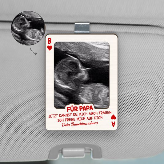 8515GGE1 ich kann es kaum erwarten dich zu sehen personalisiertes geschenk  auto visier clip werdender papa werdende mama ultraschallfoto 8515gtfcb