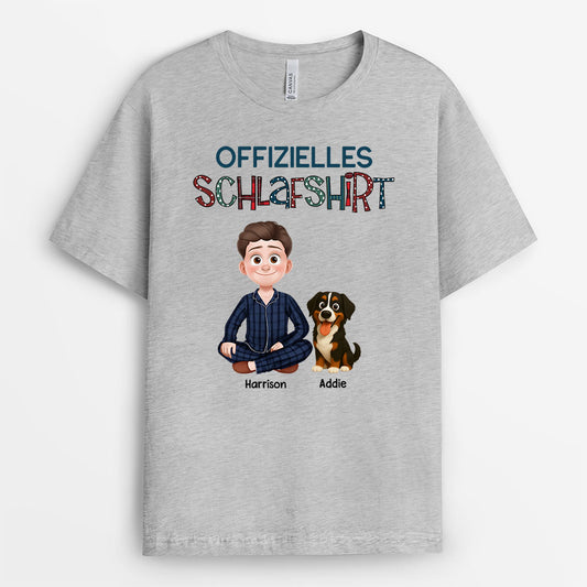 8517AGE2 offizielles schlafshirt hund personalisierte hunde geschenke  t shirt cartoon punktchenmuster 8517atqlc