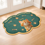 8558AGE1 hier wohnen verzogene katzen personalisierte geschenke katze  fussmatte unregelmassige form 8558adavrd_3