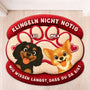 8564AGE1 klopfen nicht notig wir wissen langst dass du da bist personalisiertes hunde geschenk  fussmatte unregelmassige form 8564adavwc_2