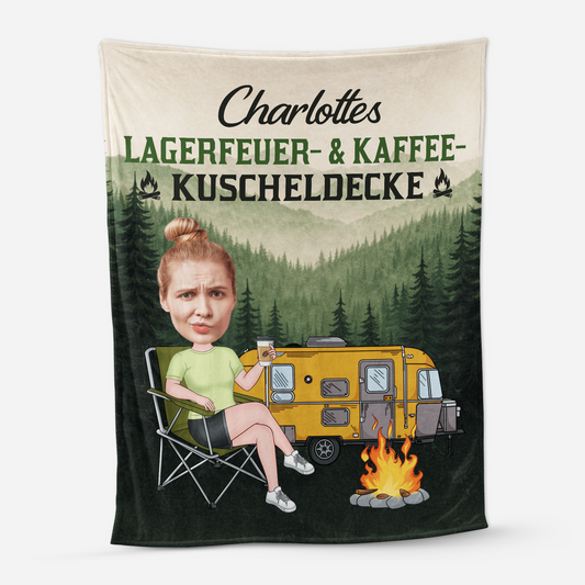 8570BGE1 lagerfeuer kaffee kuscheldecke personalisierte camping geschenke  kuscheldecke_ manner  frauen 8570btf5a