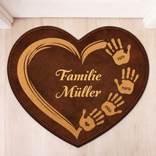 8577AGE1 3d druck effekt familie handabdruck personalisierte geschenke familie  fussmatte unregelmassige form 8577adncwi