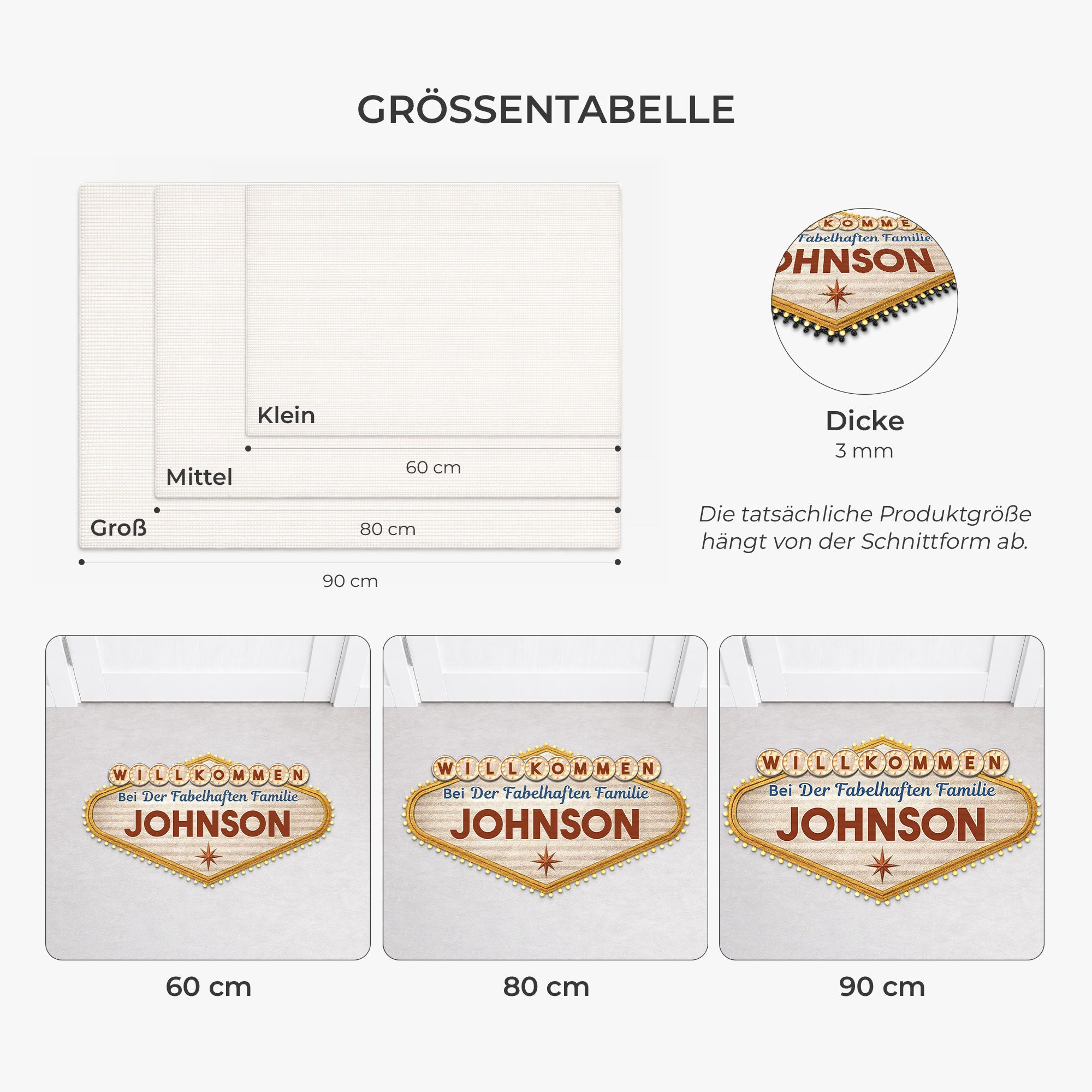 8594AGE3 3d druck effekt willkommen bei der fabelhaften familie personalisierte geschenke familie  fussmatte unregelmassige form 8594adchri