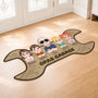 8610AGE2 papas garage personalisiertes geschenk  fussmatte papa opa unregelmassige form 8610adnhbb
