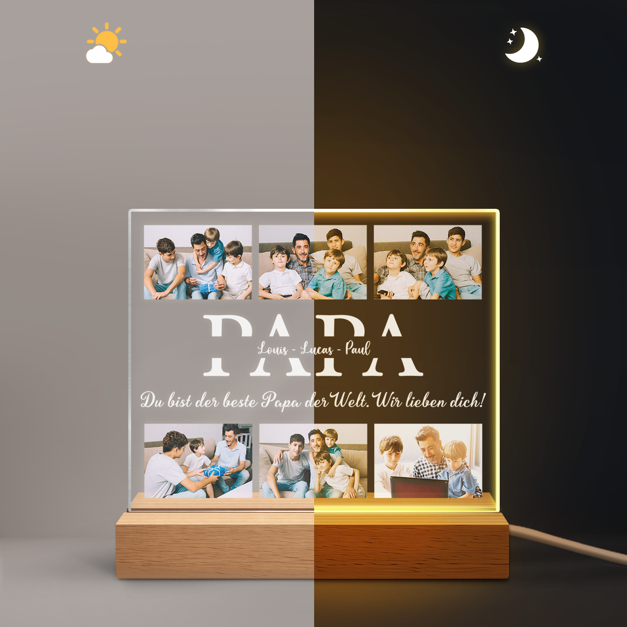 8620LGE2 du bist die beste mama der welt personalisierte geschenke foto  nachtlicht_ mama papa 8620lsfca