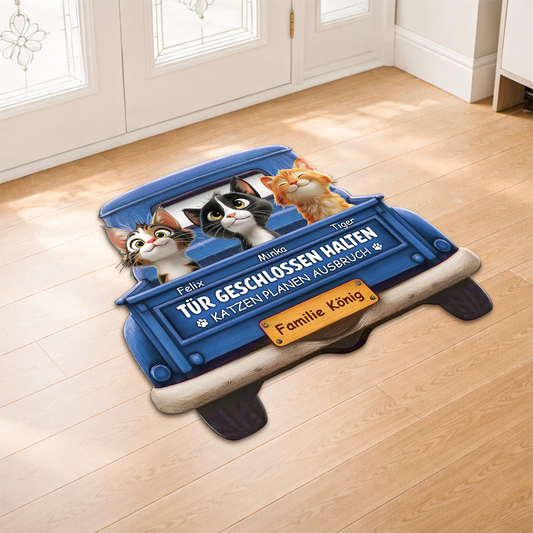 8624AGE2 tur geschlossen halten katzen planen ausbruch personalisierte geschenke katze  fussmatte unregelmassige form auto 8624ad8qbd