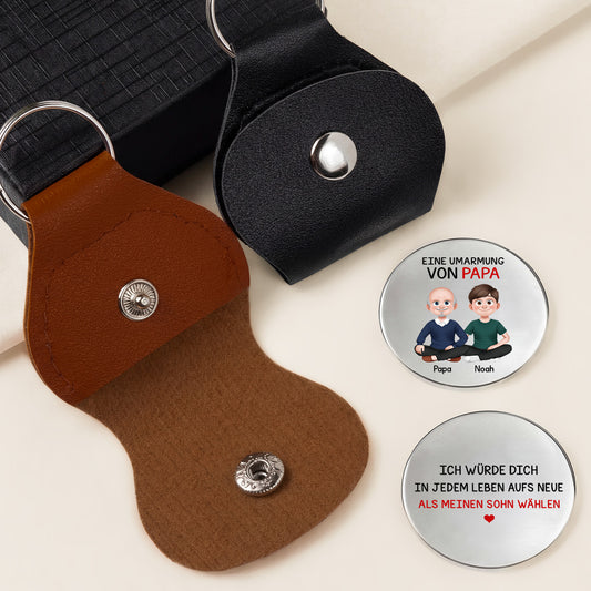 8630AGE2 3d druck effekt eine umarmung von papamama pocket hug schlusselanhanger personalisiert_ sohn tochter 8630aj8lma