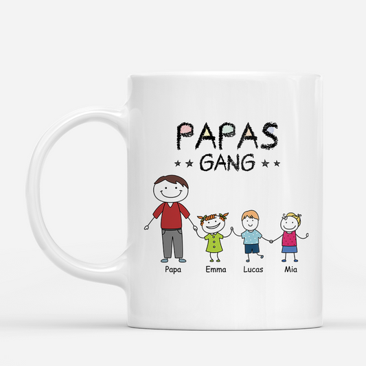 8644MGE1 papas gang stickmen personalisiertes geschenk  mama papa tasse buntstifte 8644m8y5b