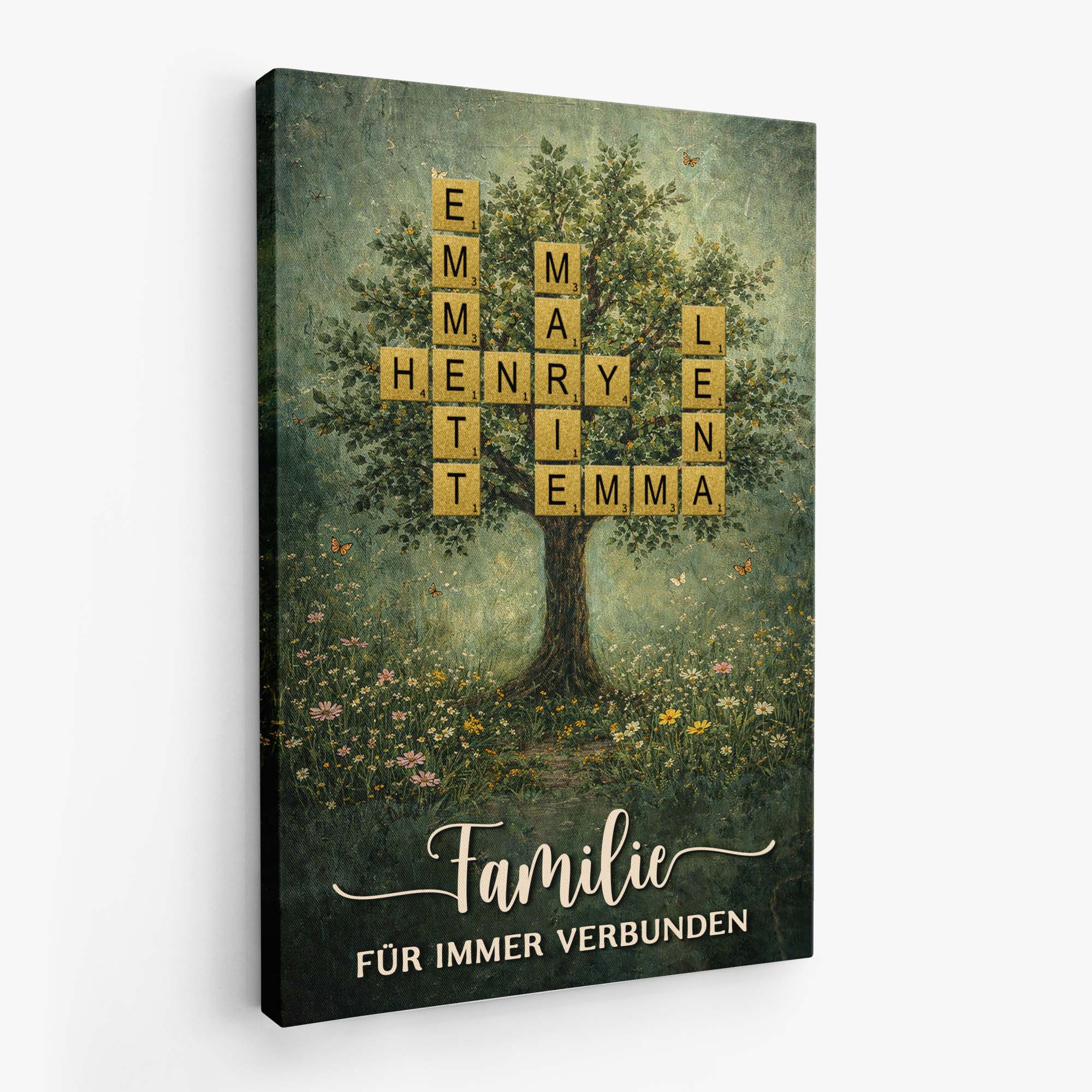8664CGE2 familie kreuzwortratsel personalisierte geschenke familie  leinwand_ baum 8664c3qzf