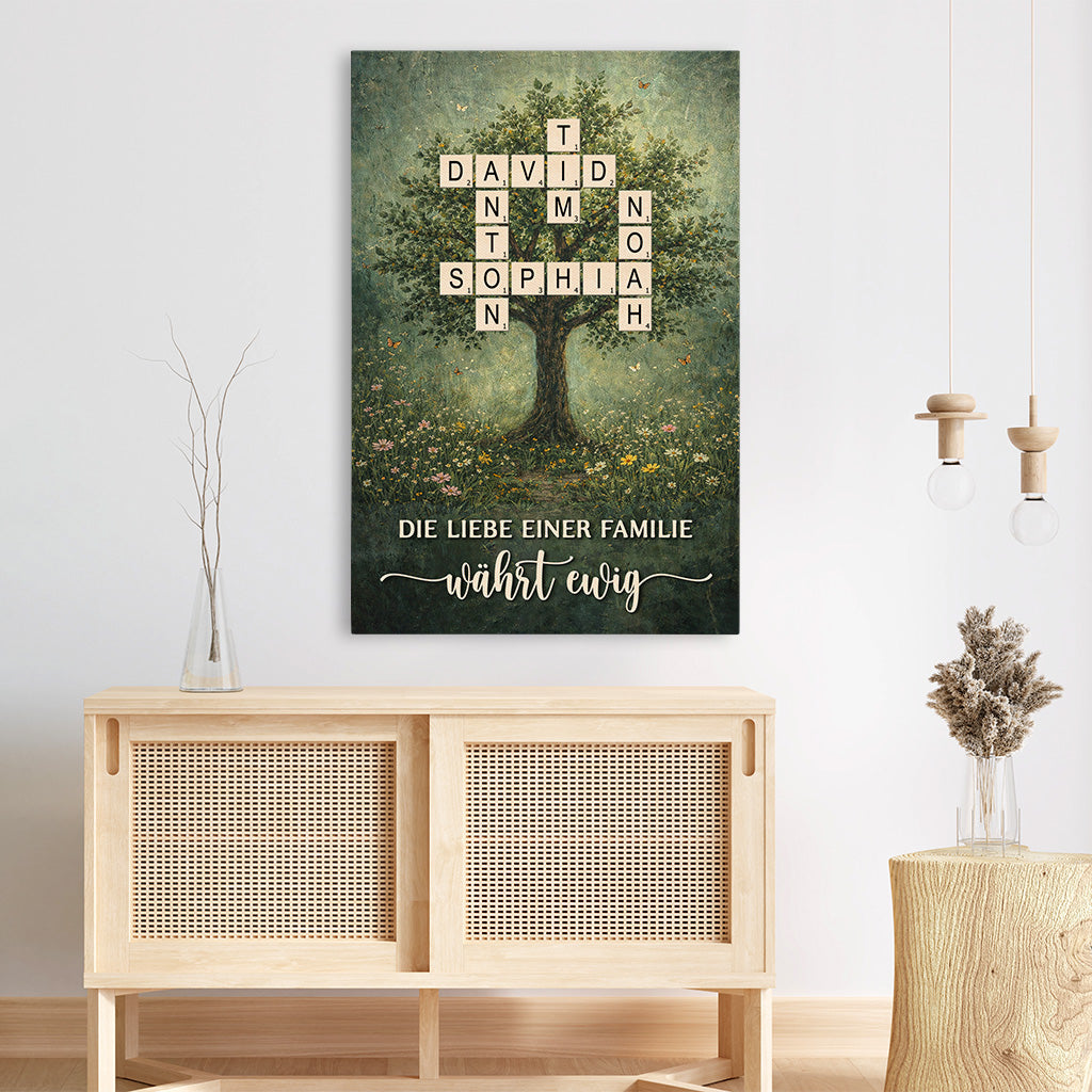 8664CGE3 familie kreuzwortratsel personalisierte geschenke familie  leinwand_ baum 8664c3qzf