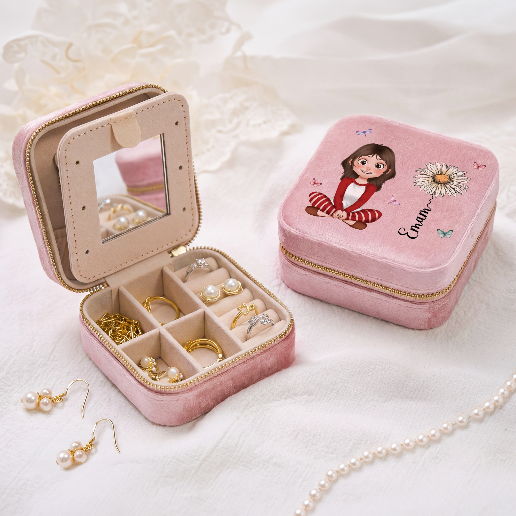 8753AGE2 name _ blume personalisierte geschenke fur frauen  schmuckkastchen samt 8753aj6fta