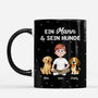 8756MGE1 ein mann  sein hund glitzer personalisiertes hunde geschenk  tasse 8756m6psc