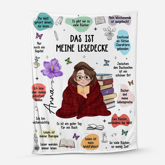 8771BGE1 lustige spruche bucherwurm personalisiert_e geschenke fur leseratten frauen  kuscheldecke 8771bcfsa