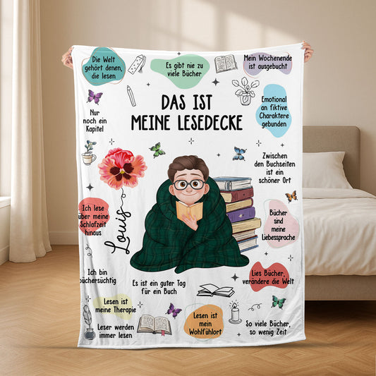 8771BGE2 lustige spruche bucherwurm personalisiert_e geschenke fur leseratten frauen  kuscheldecke 8771bcfsa