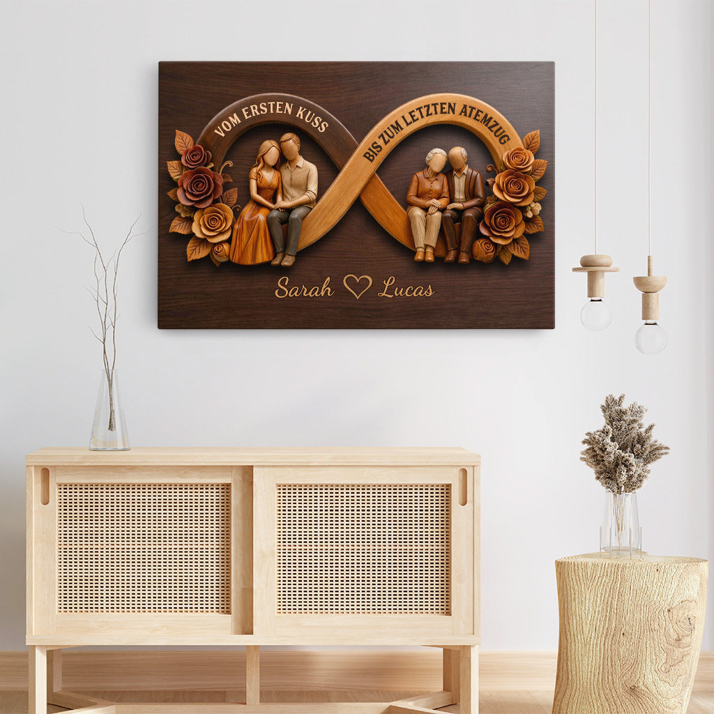 8840CGE3 vom ersten kuss bis zum letzten atemzug personalisierte paar geschenke  leinwand unendlichkeitszeichen 8840ctqwg