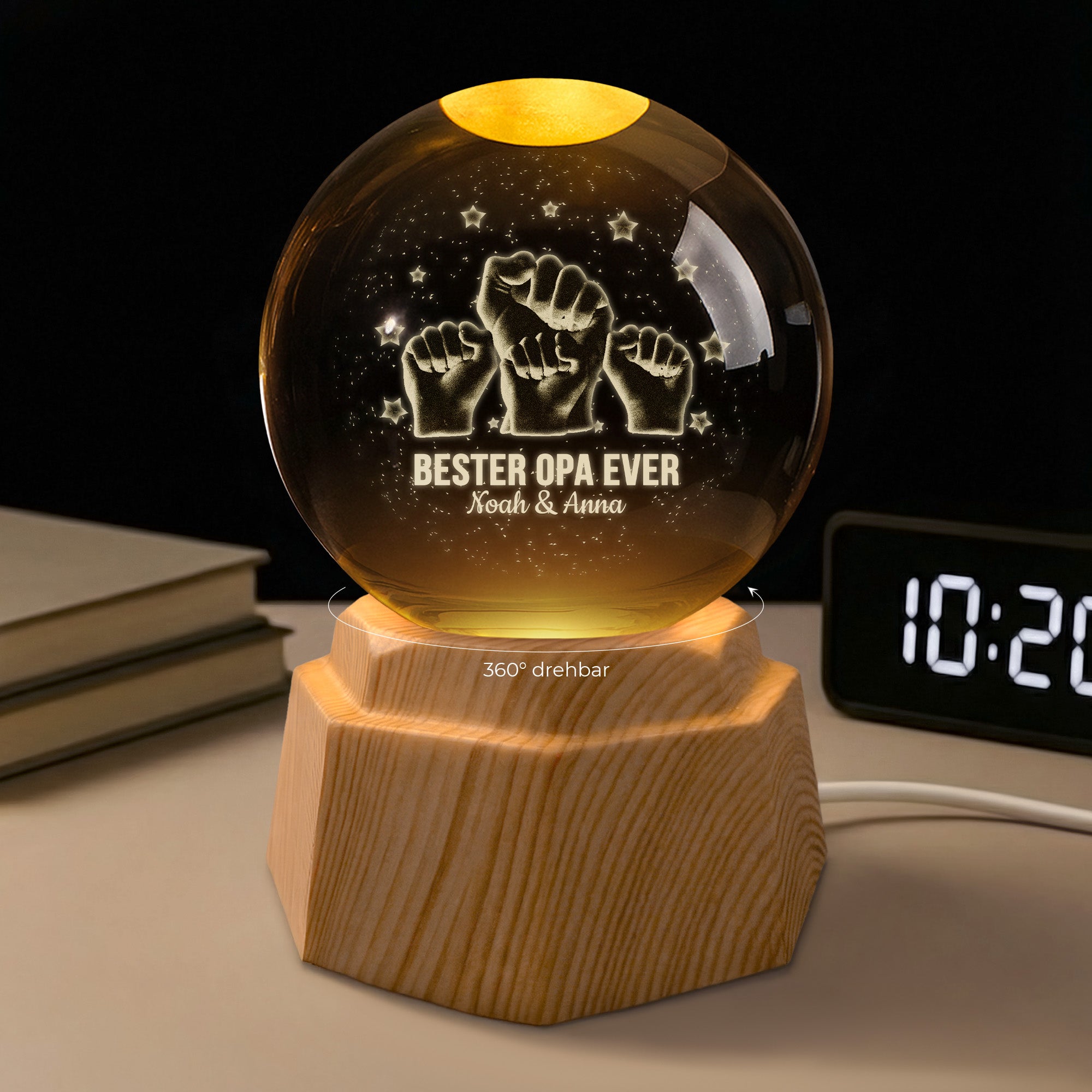 8871LGE1 bester papa ever personalisiertes geschenk  3d kristallkugel papa opa 8871l3lmb_2