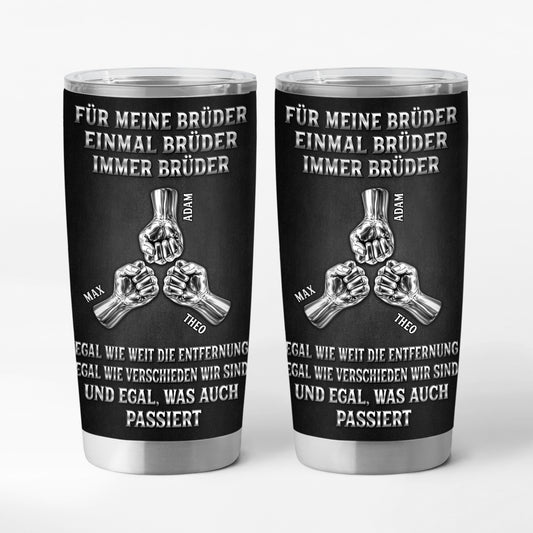 8886TGE1 einmal bruder immer bruder personalisiertes geschenk  thermobecher 590 ml 8886tspmb