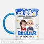 8889MGE1 herzlichen gluckwunsch du bist mein bruder personalisiertes geschenk  tasse bruder schwester geschiwster 8889msfzb