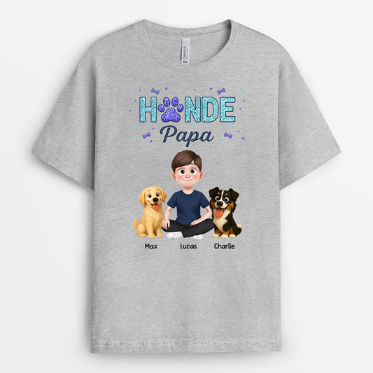 8930AGE2 hundemama hundepapa glitzer personalisiertes hunde geschenk  t shirt 8930a3dlc