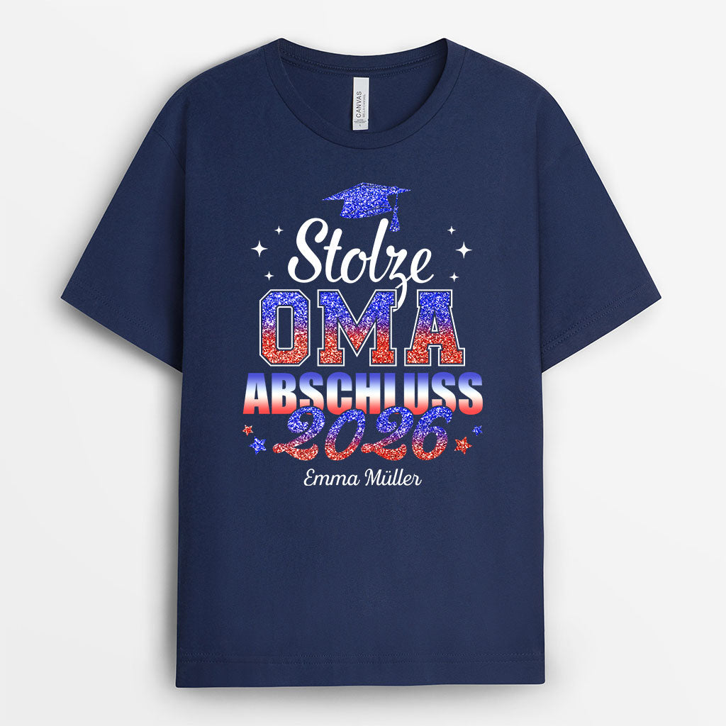 8933AGE2 stolze mama personalisierte geschenke abschluss  t shirt mama papa 8933aayla