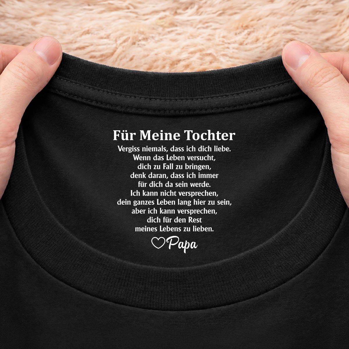 8934AGE2 ich kann versprechen dich fur den rest meines lebens zu lieben personalisiertes geschenk  schwarzes t shirt nackenlabel drucken sohn tochter 8934aa8pwb