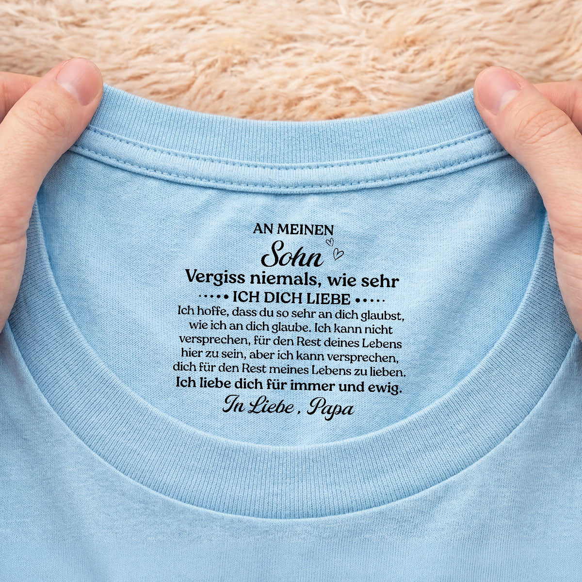 8952AGE2 ich hoffe dass du so sehr an dich glaubst personalisiertes geschenk  weisses t shirt nackenlabel drucken sohn tochter manner frauen 8952aa6rla