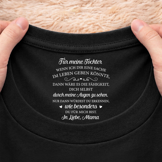 8961AGE2 wenn ich dir eine sache im leben geben konnte personalisiertes geschenk  schwarzes t shirt nackenlabel drucken sohn tochter manner frauen 8961aatcsa